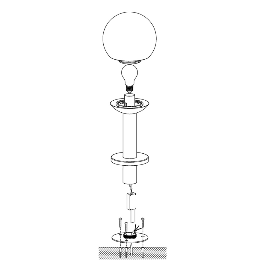 Eglo - Himmennettävä LED-ulkolamppu NISIA-C 1xE27/9W/230V 525 mm IP44