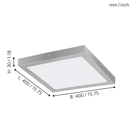 Eglo 97269 - LED-kattovalaisin FUEVA 1 1xLED/25W/230V 4000K