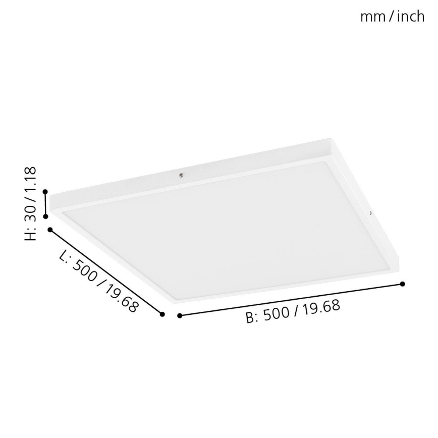 Eglo 97277 - Himmennettävä LED-kattovalaisin FUEVA 1 1xLED/25W/230V