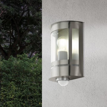 Eglo 97284 - Ulkoseinävalaisin anturilla TRIBANO 1xE27/60W/230V IP44