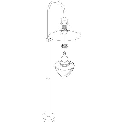 Eglo 97287 - Ulkovalaisin SIRMIONE 1xE27/60W/230V IP44