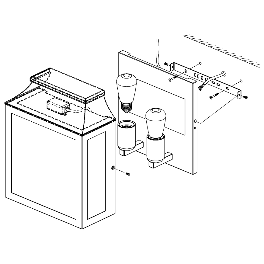 Eglo 97294 - Ulkoseinävalaisin SONCINO 2xE27/60W/230V IP44