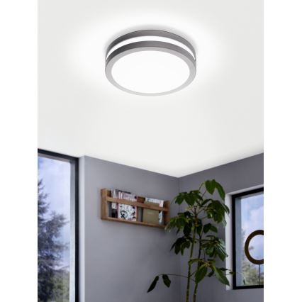 Eglo - LED himmennettävä kylpyhuoneen kattovalaisin LOCANA-C LED/14W harmaa IP44
