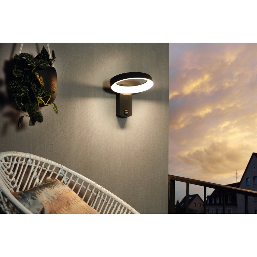 Eglo 97308 - LED-ulkoseinävalaisin anturilla PERNATE LED/11W/230V IP44