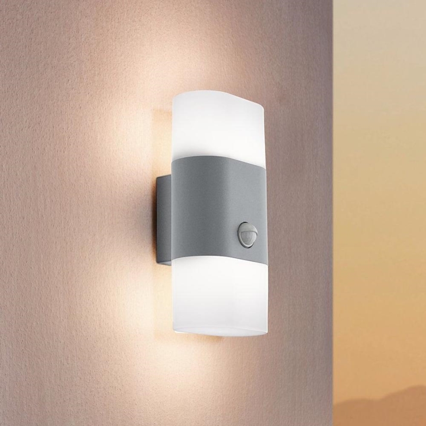 Eglo 97313 - LED-ulkoseinävalaisin anturilla FAVRIA 1 2xLED/5,5W/230V IP44