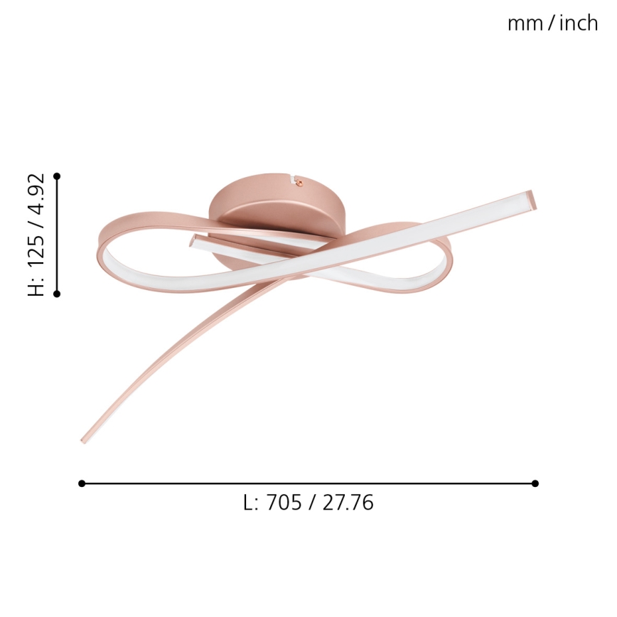 Eglo 97361 - LED-kattokruunu PALOZZA 2xLED/11W/230V