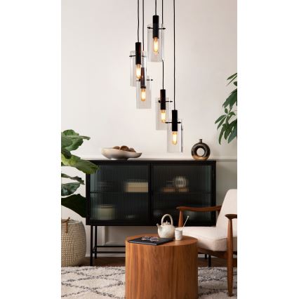 Eglo 97368 -  Kattokruunu narulla MONTEFINO 5xE27/60W/230V