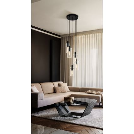 Eglo 97368 -  Kattokruunu narulla MONTEFINO 5xE27/60W/230V