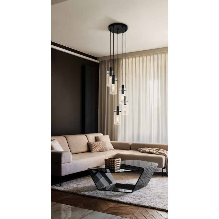 Eglo 97368 -  Kattokruunu narulla MONTEFINO 5xE27/60W/230V