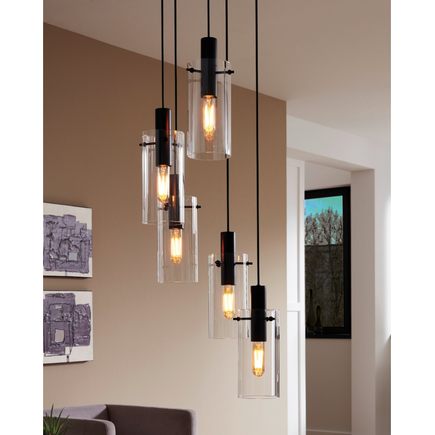 Eglo 97368 -  Kattokruunu narulla MONTEFINO 5xE27/60W/230V
