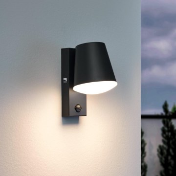 Eglo 97451 - Ulkoseinävalaisin anturilla CALDIERO 1xE27/10W/230V IP44
