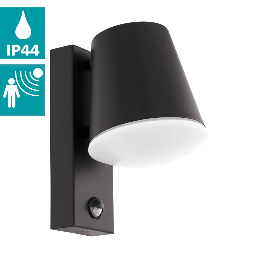 Eglo 97451 - Ulkoseinävalaisin anturilla CALDIERO 1xE27/10W/230V IP44