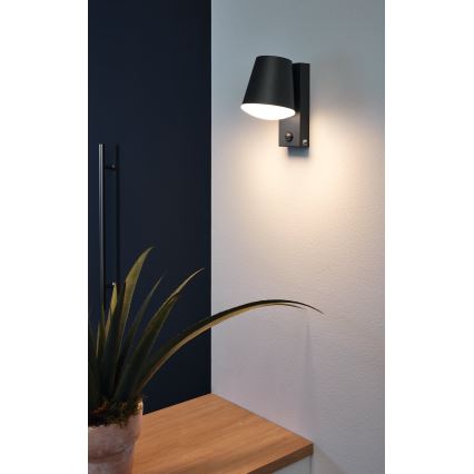 Eglo 97451 - Ulkoseinävalaisin anturilla CALDIERO 1xE27/10W/230V IP44