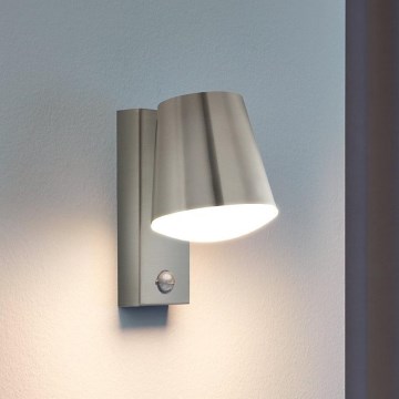 Eglo 97453 - Ulkoseinävalaisin anturilla CALDIERO 1xE27/10W/230V IP44