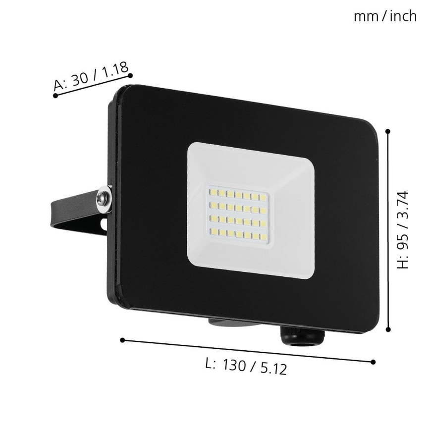 Eglo 97456 - LED-valonheitin FAEDO 3 LED/20W/230V IP65