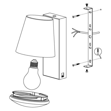 Eglo - LED Himmennettävä ulkoseinävalaisin CALDIERO-C 1xE27/9W/230V IP44