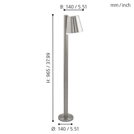 Eglo 97485 - Himmennettävä LED-lamppu CALDIERO-C 1xE27/9W/230V mattakromi IP44