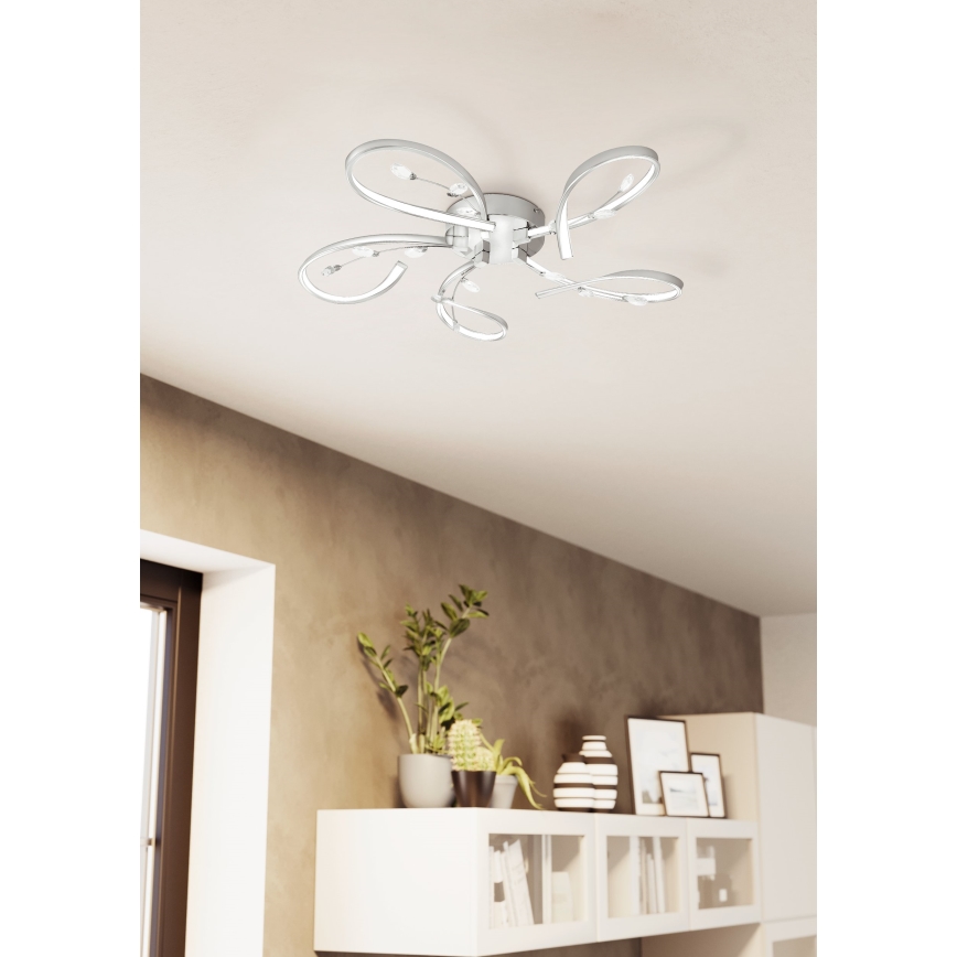 Eglo 97487 - Kiinteä LED-kristallikruunu VALLEMARE 5xLED/6,6W/230V