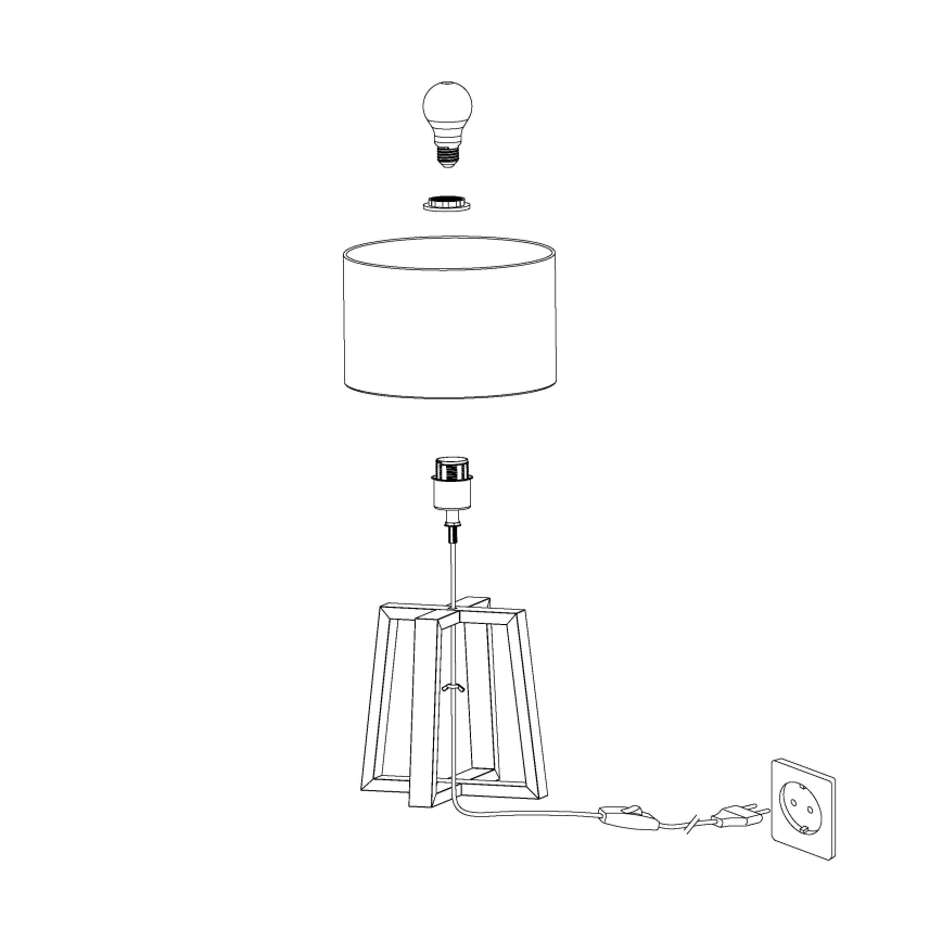 Eglo 97516 - Pöytävalaisin CHIETINO 1 1xE27/60W/230V
