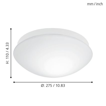 Eglo 97531 - Kylpyhuoneen valo anturilla BARI-M 1xE27/20W/230V IP44
