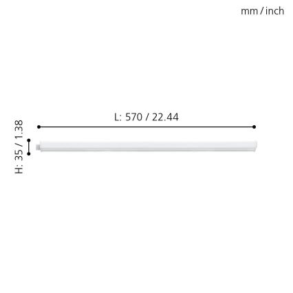 Eglo 97572 - Keittiökaappien alla oleva LED-valo DUNDRY LED/6,4W/230V