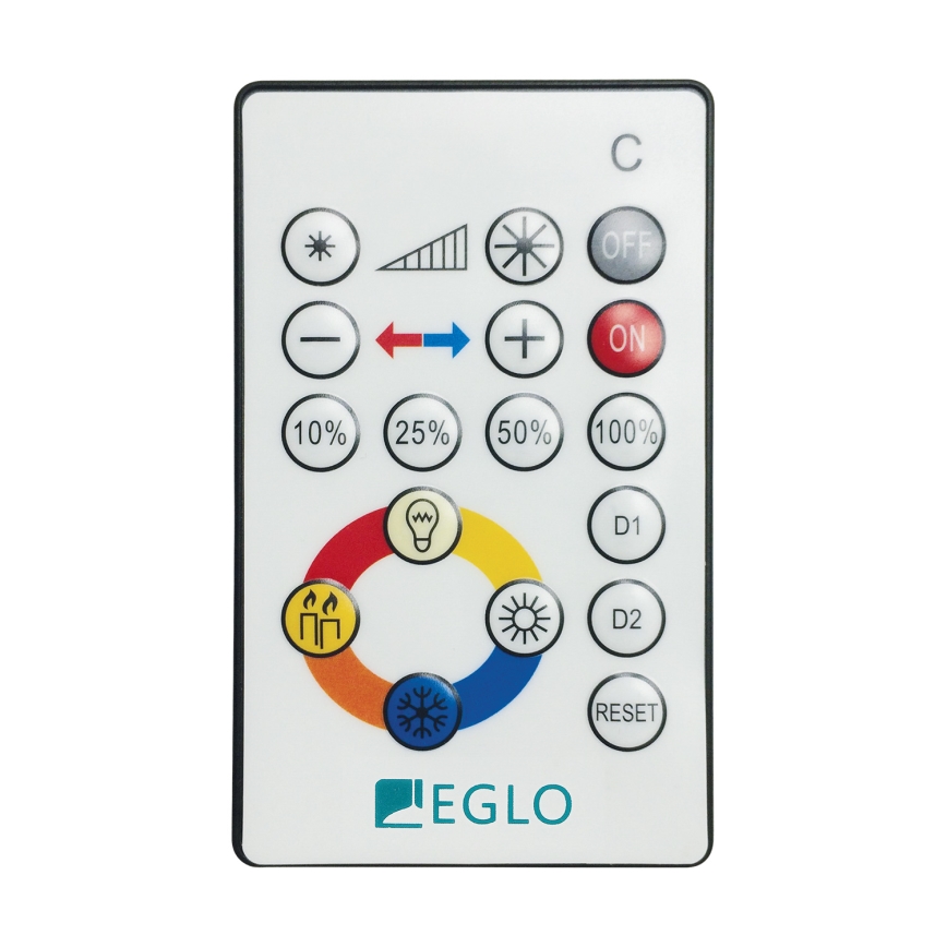 Eglo 97577 - Himmennettävä LED-kattovalaisin kaukosäätimellä SILERAS LED/21W/230V
