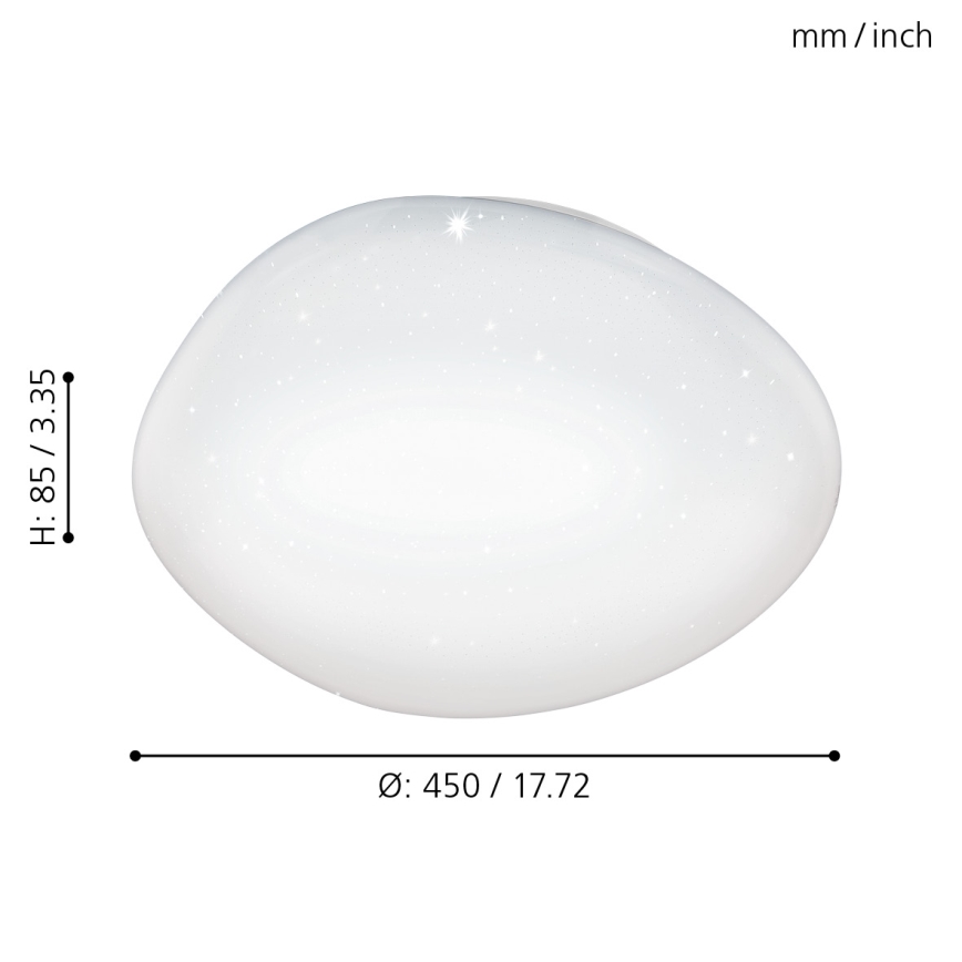 Eglo 97577 - Himmennettävä LED-kattovalaisin kaukosäätimellä SILERAS LED/21W/230V