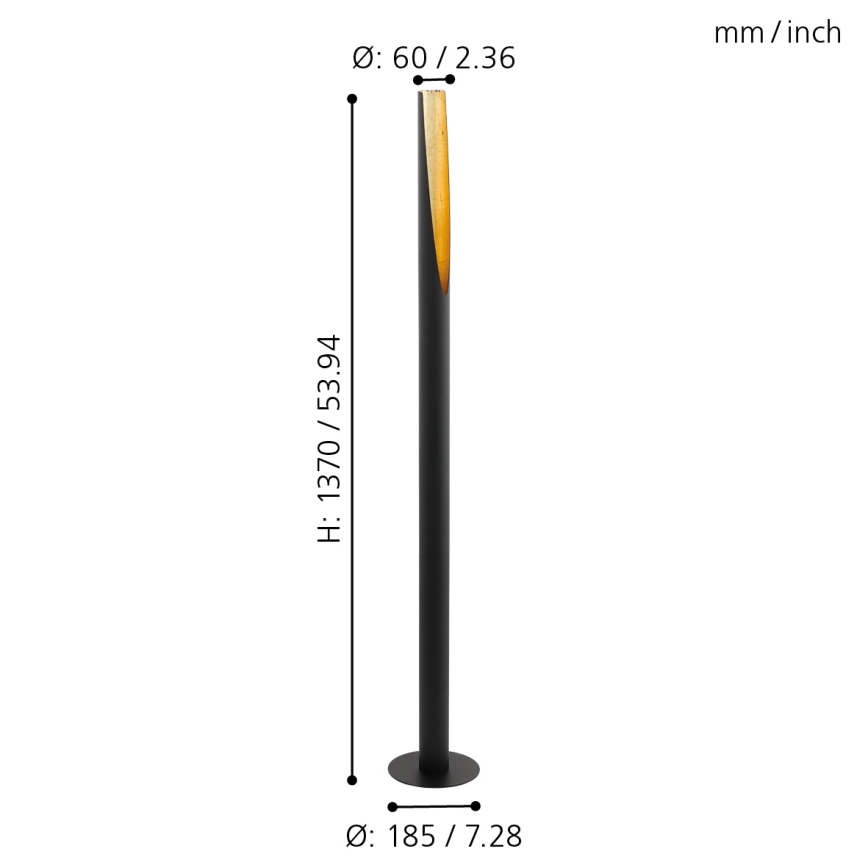 Eglo - LED-lattiavalaisin 1xGU10/4,5W/230V musta