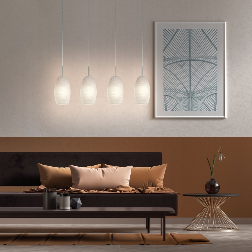 Eglo 97587 - Kattokruunu narulla BATISTA 3 4xE27/40W/230V