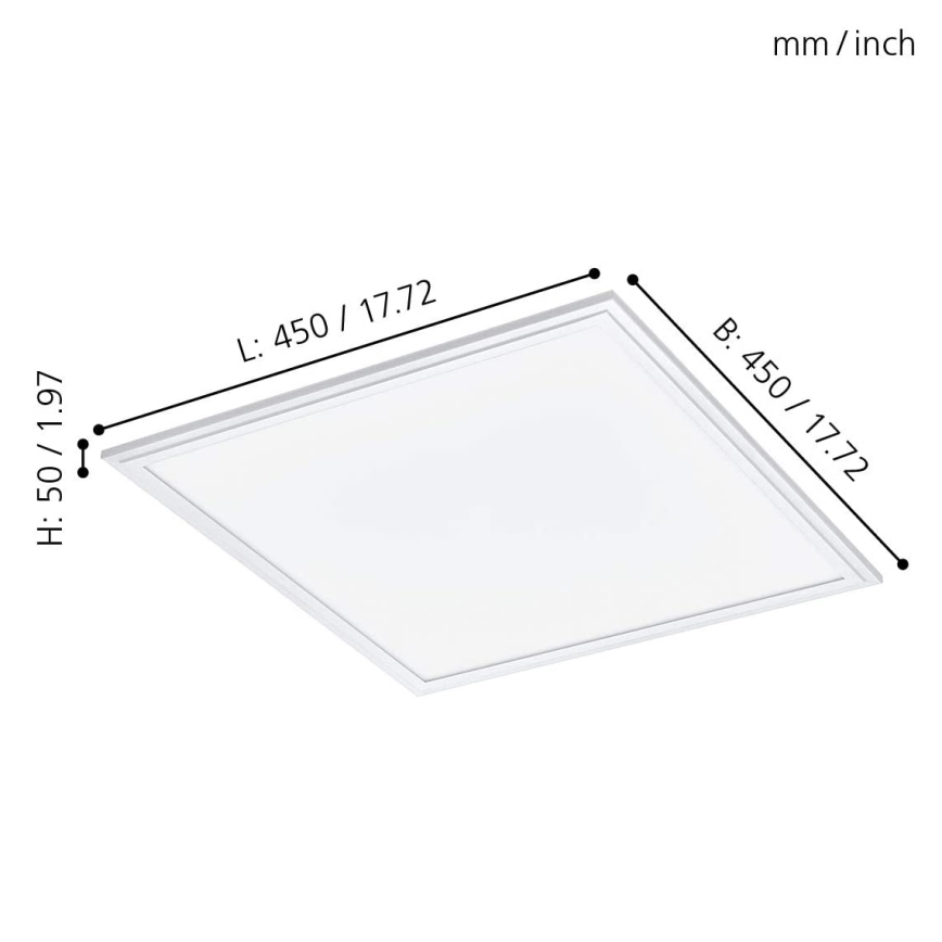 Eglo - LED RGB Himmennysvalo SALOBRENA-C 1xLED/24W/230V + kauko-ohjaus