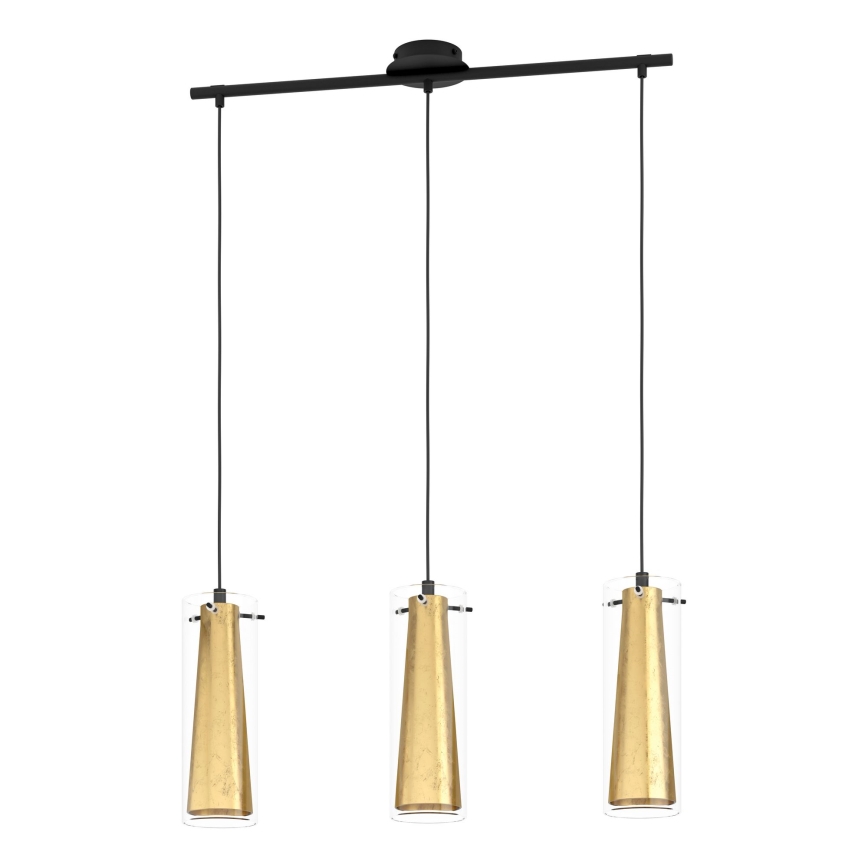 Eglo 97652 - Kattokruunu narulla PINTO GOLD 3xE27/60W/230V