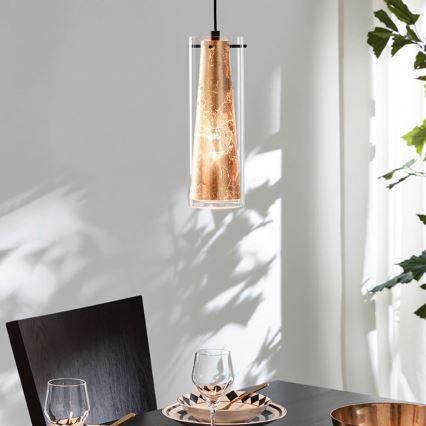 Eglo 97653 - Kattokruunu narulla PINTO GOLD 4xE27/60W/230V