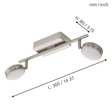 Eglo 97715 - LED RGB himmennettävä kohdevalaisin CORROPOLI-C 2xLED/5W/230V
