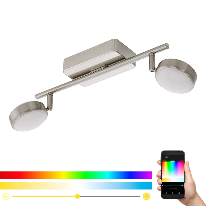 Eglo 97715 - LED RGB Himmennettävä kohdevalo CORROPOLI-C 2xLED/5W/230V