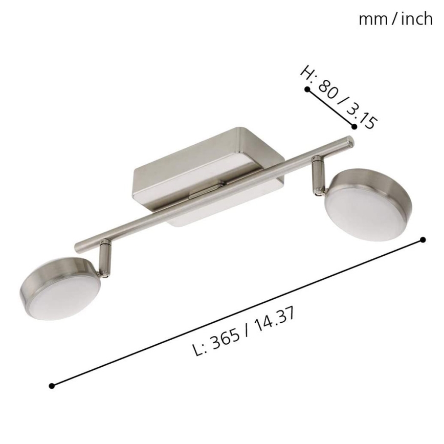 Eglo 97715 - LED RGB Himmennettävä kohdevalo CORROPOLI-C 2xLED/5W/230V