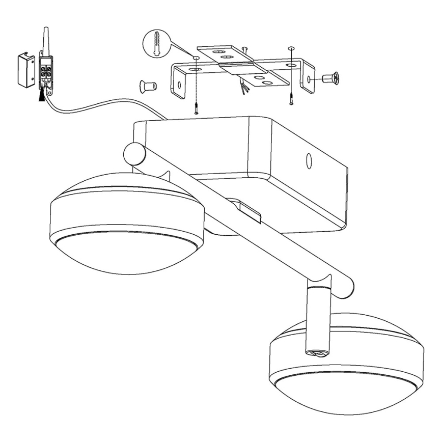 Eglo 97715 - LED RGB Himmennettävä kohdevalo CORROPOLI-C 2xLED/5W/230V