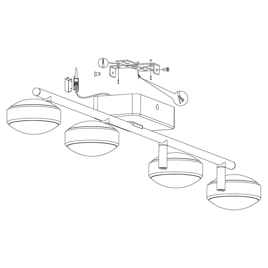 Eglo - LED RGB Himmennettävä kohdevalo CORROPOLI-C 4xLED/5W/230V