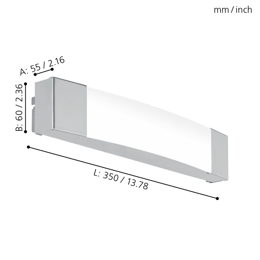 Eglo 97718 - LED-peilivalot kylpyhuoneeseen SIDERNO LED/8,3W/230V IP44