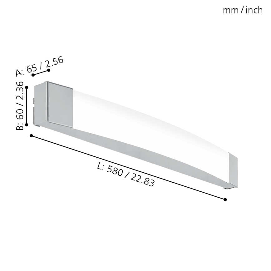 Eglo 97719 - LED-peilivalot kylpyhuoneeseen SIDERNO LED/16W/230V IP44