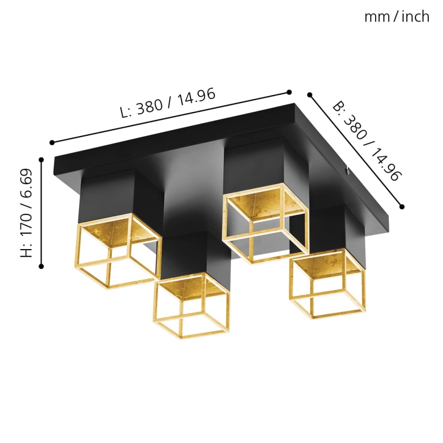Eglo 97731 - LED-kattokruunu MONTEBALDO 4xGU10/5W/230V