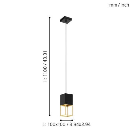 Eglo 97733 - LED-kattokruunu narussa MONTEBALDO 1xGU10/5W/230V
