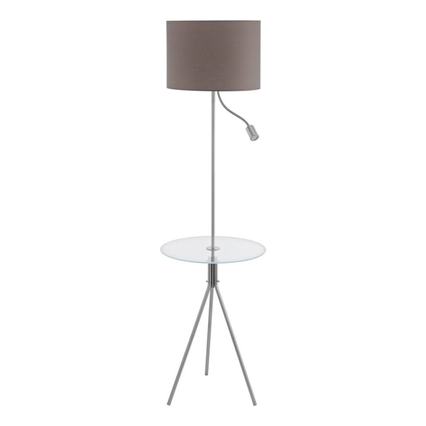 Eglo 97771 - Lattialamppu kanssa pöytä POLICARA 1xE27/60W/230V+LED/3,5W