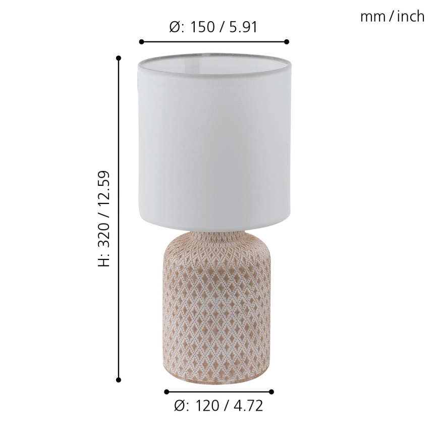 Eglo 97773 - Pöytävalaisin BELLARIVA 1xE14/40W/230V