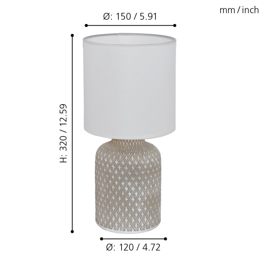Eglo 97774 - Pöytävalaisin BELLARIVA 1xE14/40W/230V