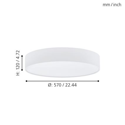Eglo 97777 - Himmennettävä LED-kattovalaisin ROMAO 1 LED/40W/230V