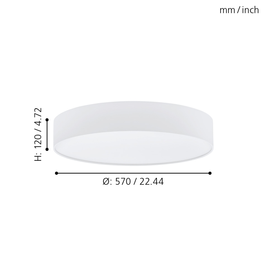 Eglo 97777 - Himmennettävä LED-kattovalaisin ROMAO 1 LED/40W/230V