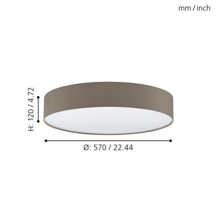 Eglo 97778 - Himmennettävä LED-kattovalaisin ROMAO 3 LED/40W/230V
