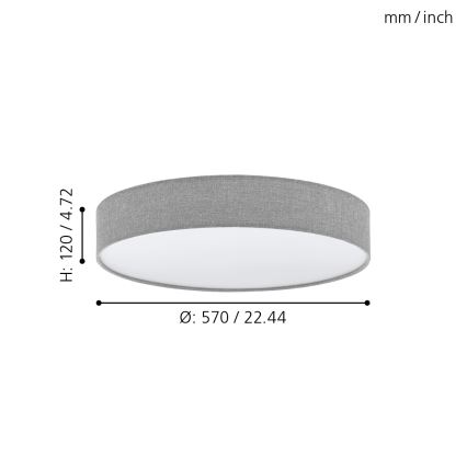 Eglo 97779 - Himmennettävä LED-kattovalaisin ROMAO LED/40W/230V