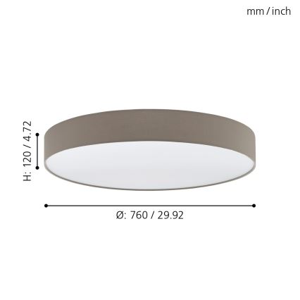 Eglo 97783 - Himmennettävä LED-kattovalaisin ROMAO 3 LED/60W/230V
