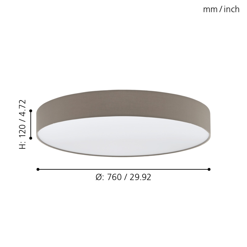 Eglo 97783 - Himmennettävä LED-kattovalaisin ROMAO 3 LED/60W/230V